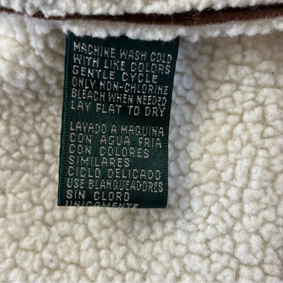 Lauren Ralph Lauren Dry Goods Jacket Sherpa Lined Hooded Coat Brown Women Large - Picture 14 of 14